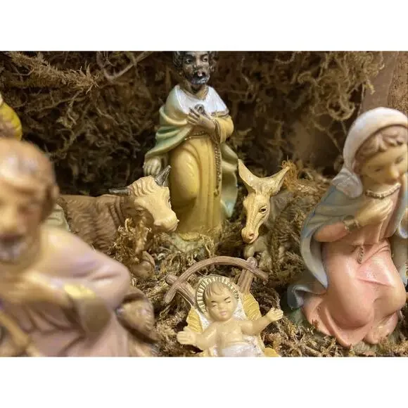 Nativity Scene Set 9 Piece Figurine Made in Italy Handmade Christmas Vintage - Picture 11 of 15